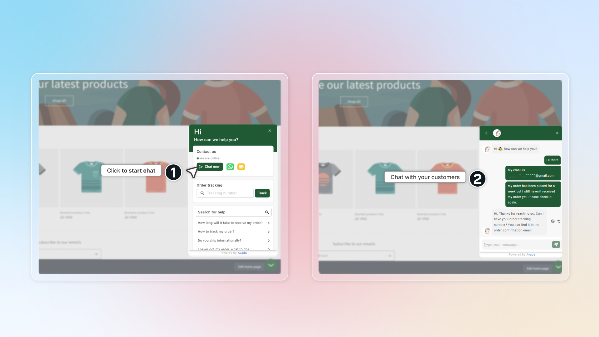 Chatty - how live chat work on store front